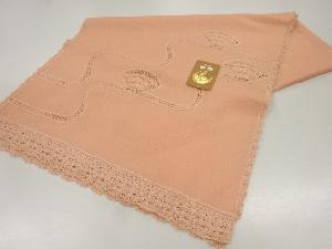 未使用品　リボン刺繍地紙模様ショール